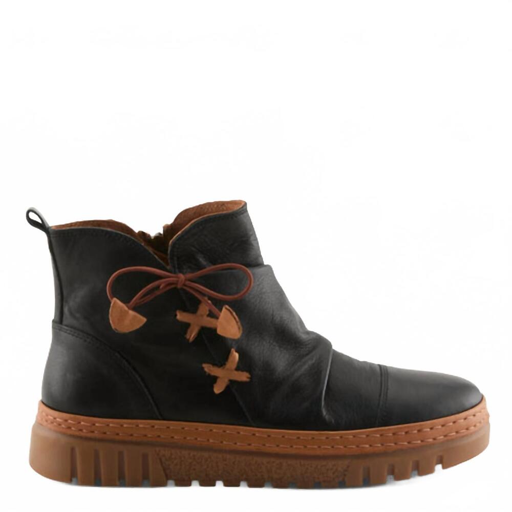 NEW SPRING STEP SHOES women's vandis leather ankle boots in black